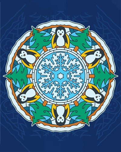 Malen nach Zahlen - Malen nach Zahlen - Mandala - Winterfarben