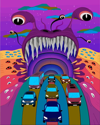 Malen nach Zahlen - Malen nach Zahlen - Psychedelischer Hintergrund - 1