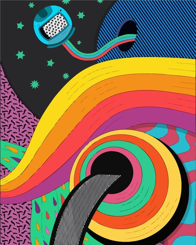 Malen nach Zahlen - Malen nach Zahlen - Psychedelischer Hintergrund - 4