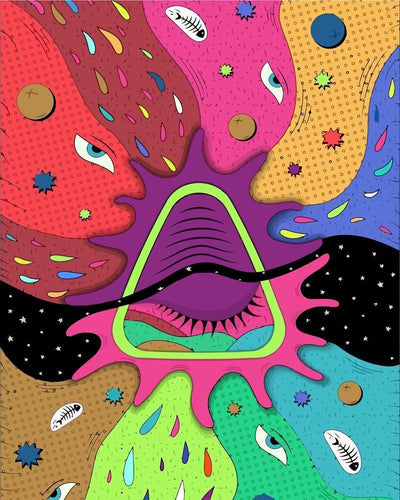 Malen nach Zahlen - Malen nach Zahlen - Psychedelischer Hintergrund - 5