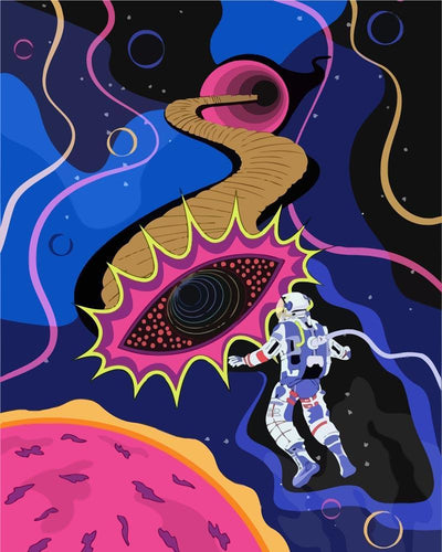 Malen nach Zahlen - Malen nach Zahlen - Psychedelischer Hintergrund - 6