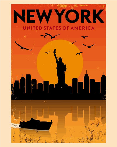 Malen nach Zahlen - Malen nach Zahlen - Retro - New York