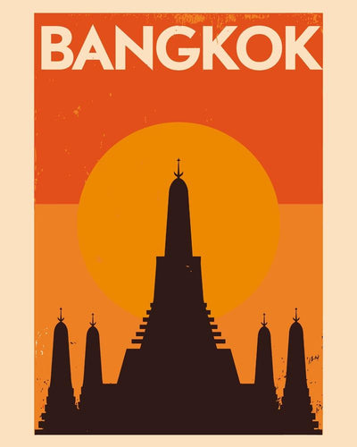 Malen nach Zahlen - Malen nach Zahlen - Retro - Bangkok