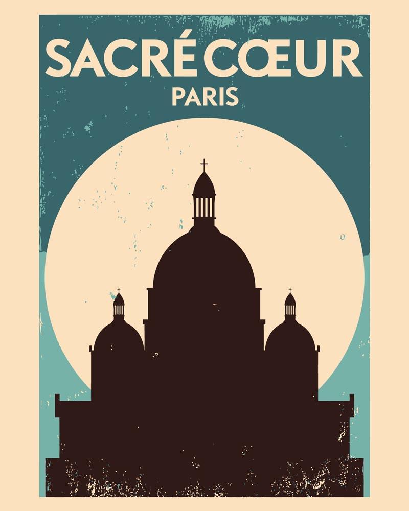 Malen nach Zahlen   Malen nach Zahlen   Retro   Sacre Coeur