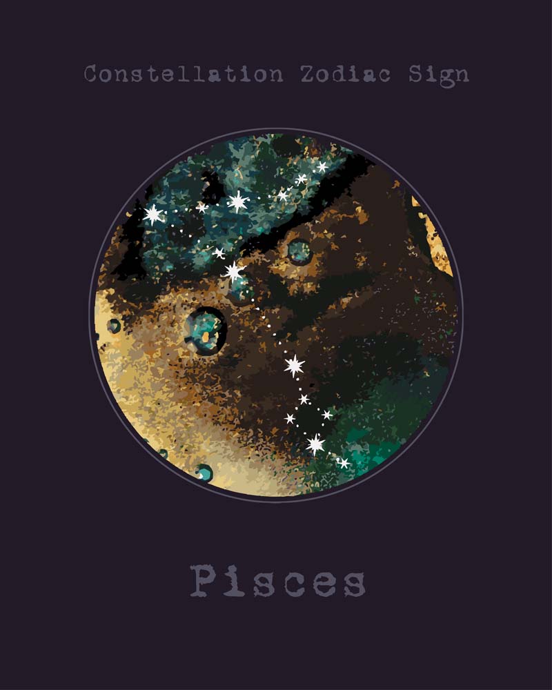 Malen nach Zahlen   Malen nach Zahlen   Sternzeichen   Pisces   Fische