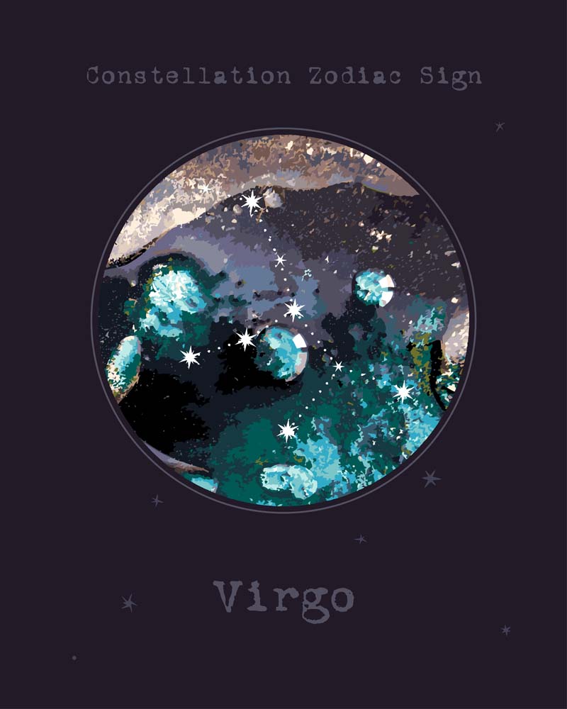 Malen nach Zahlen   Malen nach Zahlen   Sternzeichen   Virgo   Jungfrau