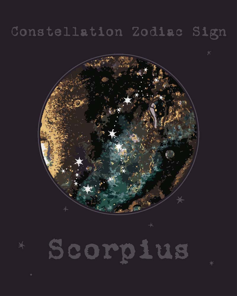 Malen nach Zahlen   Malen nach Zahlen   Sternzeichen   Scorpius   Skorpion