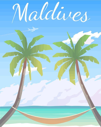 Malen nach Zahlen - Malen nach Zahlen - Travel - Malediven