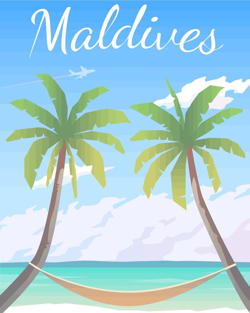 Malen nach Zahlen   Malen nach Zahlen   Travel   Malediven