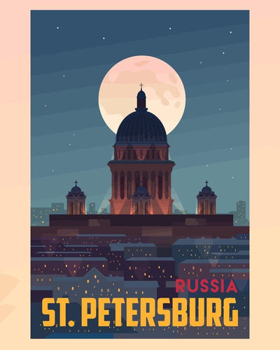 Malen nach Zahlen - Malen nach Zahlen - Travel - St. Petersburg Kirche