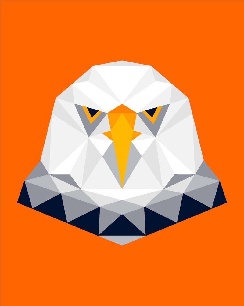 Malen nach Zahlen   Malen nach Zahlen   Polygon Adler