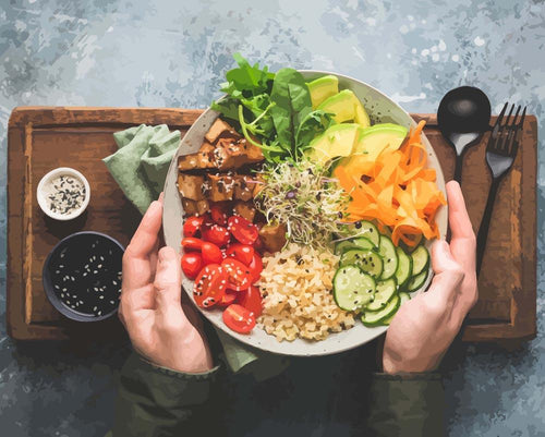 Malen nach Zahlen - Malen nach Zahlen - Vegetarische Buddha Bowl