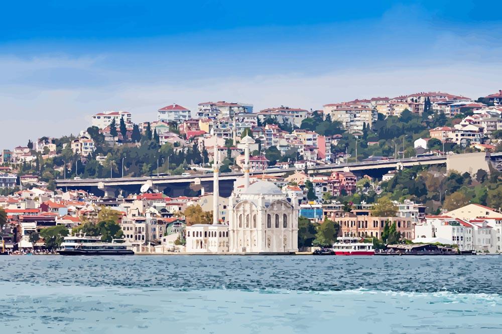 Malen nach Zahlen - Malen nach Zahlen - Dolmabahce Moschee in Istanbul - Türkei
