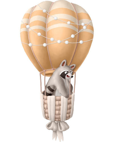 Malen nach Zahlen - Malen nach Zahlen - Heißluftballon - Waschbär