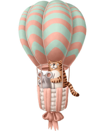 Malen nach Zahlen - Malen nach Zahlen - Heißluftballon - Tiger und Maus