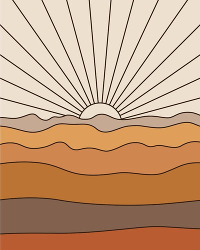 Malen nach Zahlen - Malen nach Zahlen - Boho - Landschaft - 8