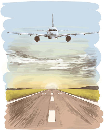 Malen nach Zahlen - Malen nach Zahlen - Flugzeug im Anflug