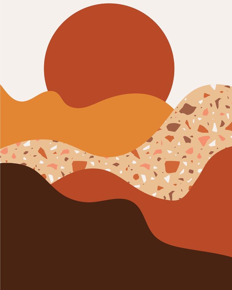 Malen nach Zahlen   Malen nach Zahlen   Landschaft Illustration 6