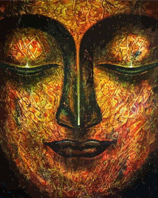Malen nach Zahlen - Malen nach Zahlen - Buddha Ölgemälde