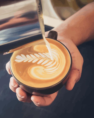 Malen nach Zahlen - Malen nach Zahlen - Milchkaffee (Latte)