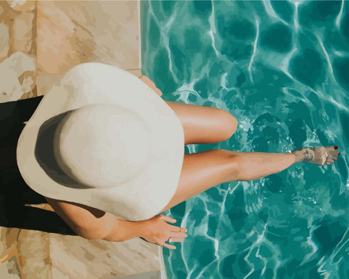 Malen nach Zahlen - Malen nach Zahlen - Urlaub am Pool