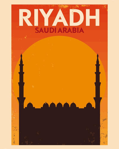 Malen nach Zahlen - Malen nach Zahlen - Retro - Riyadh Saudi Arabien
