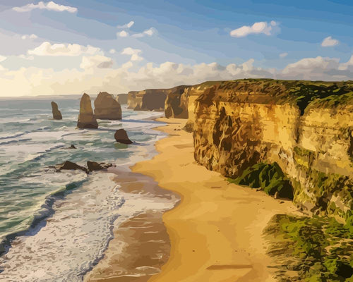 Malen nach Zahlen - Malen nach Zahlen - Zwölf Apostel - Victoria - Australien