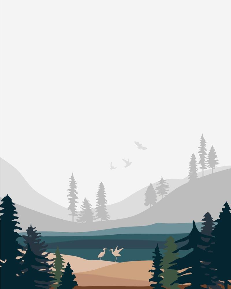 Malen nach Zahlen   Malen nach Zahlen   Wilder Wald 34