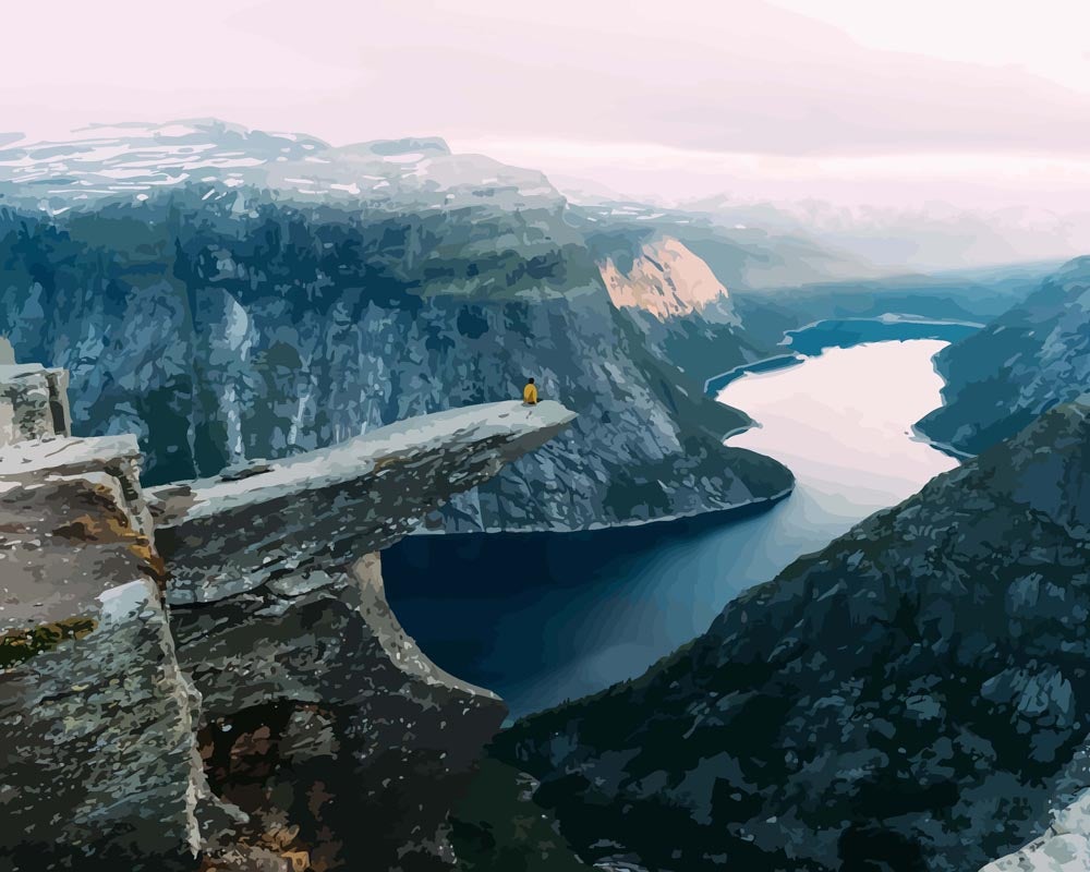 Malen nach Zahlen   Malen nach Zahlen   Trolltunga Berg