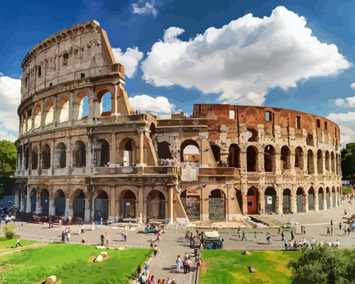 Malen nach Zahlen - Malen nach Zahlen - Kolosseum in Rom - Italien