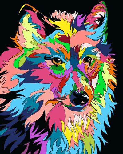 Malen nach Zahlen - Malen nach Zahlen - Neon Wolf