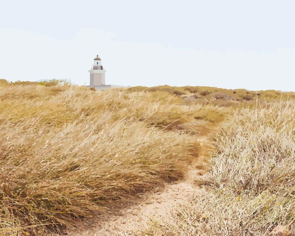 Malen nach Zahlen   Malen nach Zahlen   Leuchtturm auf Sylt   Nordsee