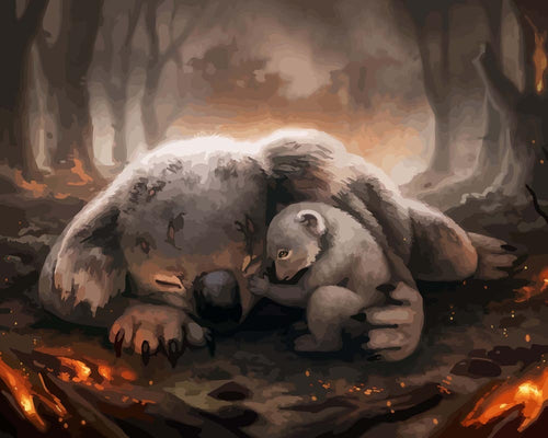 Malen nach Zahlen - Malen nach Zahlen - Die Liebe einer Mutter - by jojoesart