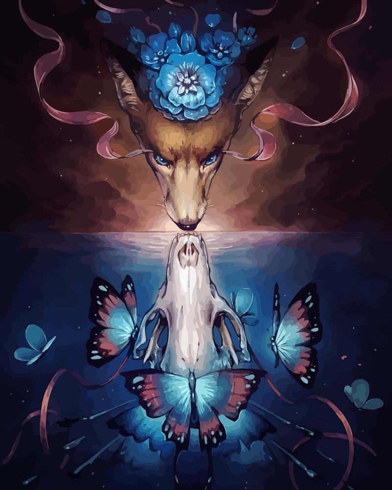 Malen nach Zahlen   Malen nach Zahlen   Schönheit im Tod   by jojoesart