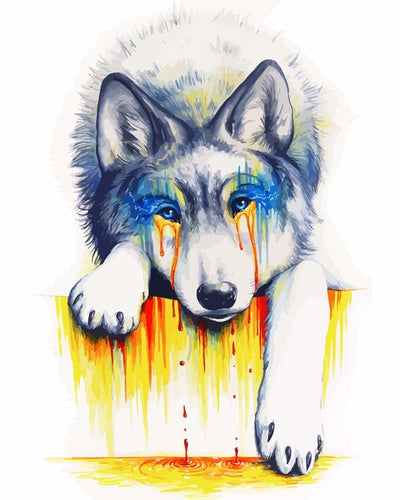Malen nach Zahlen - Malen nach Zahlen - Ertrinken in Tränen - by jojoesart