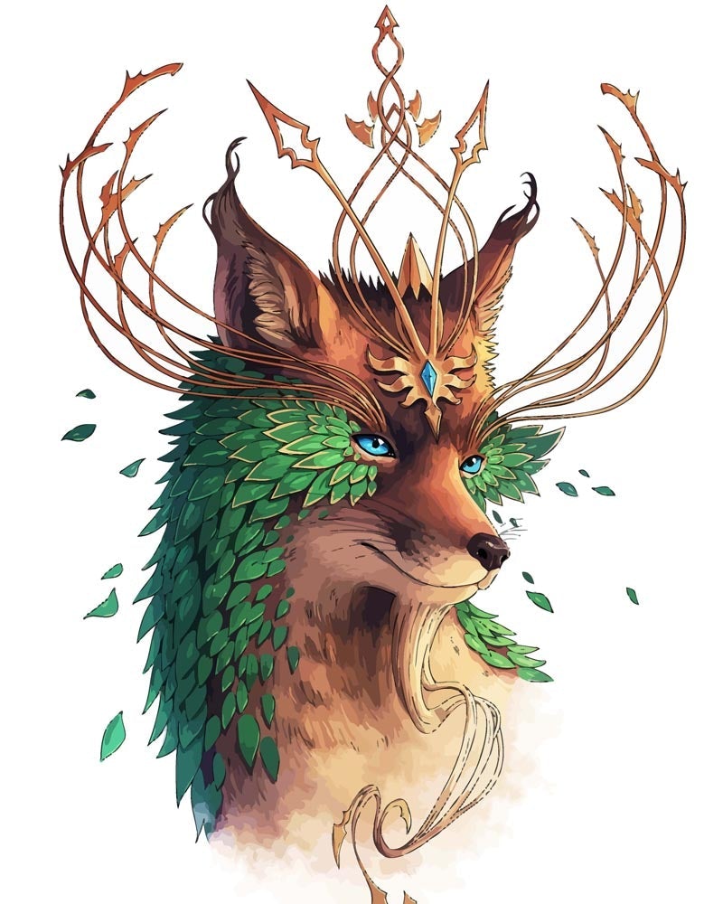 Malen nach Zahlen   Malen nach Zahlen  Naturseele Fuchs   by jojoesart