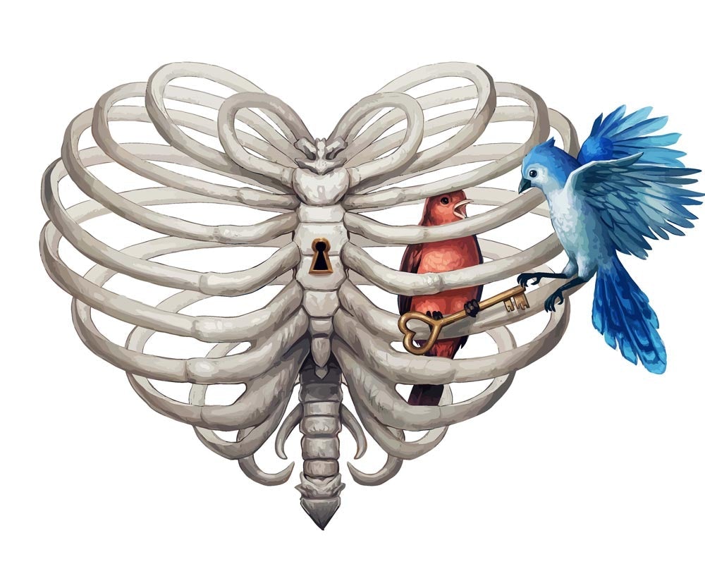 Malen nach Zahlen   Malen nach Zahlen   Herzkäfig   by jojoesart