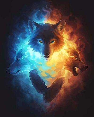 Malen nach Zahlen - Malen nach Zahlen - Innerer Kampf - by jojoesart