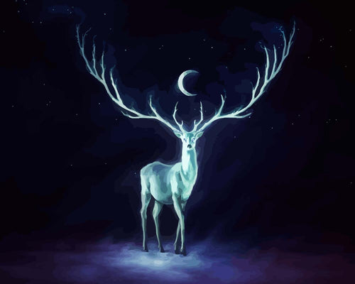 Malen nach Zahlen - Malen nach Zahlen - Nachtbringer - by jojoesart