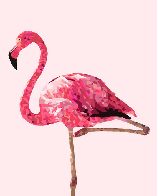 Malen nach Zahlen - Malen nach Zahlen - Flamingo Polygon