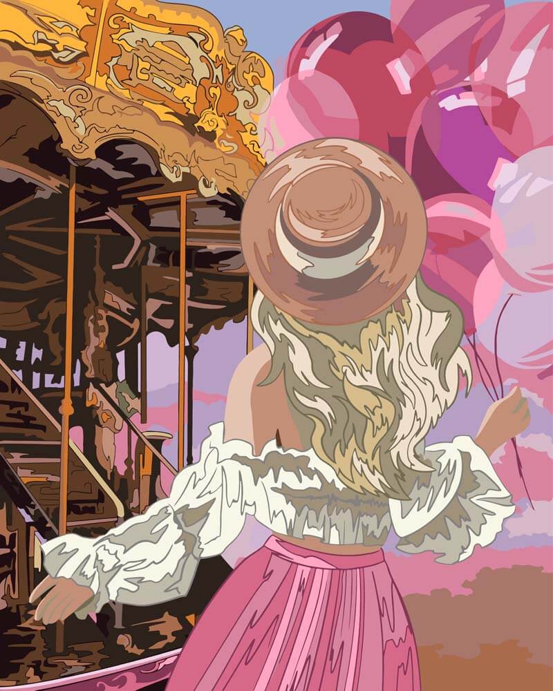 Malen nach Zahlen   Malen nach Zahlen   Die Kirmes