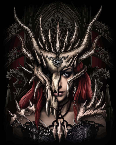 Malen nach Zahlen - Malen nach Zahlen - Dragon Mask - by Sarah Richter