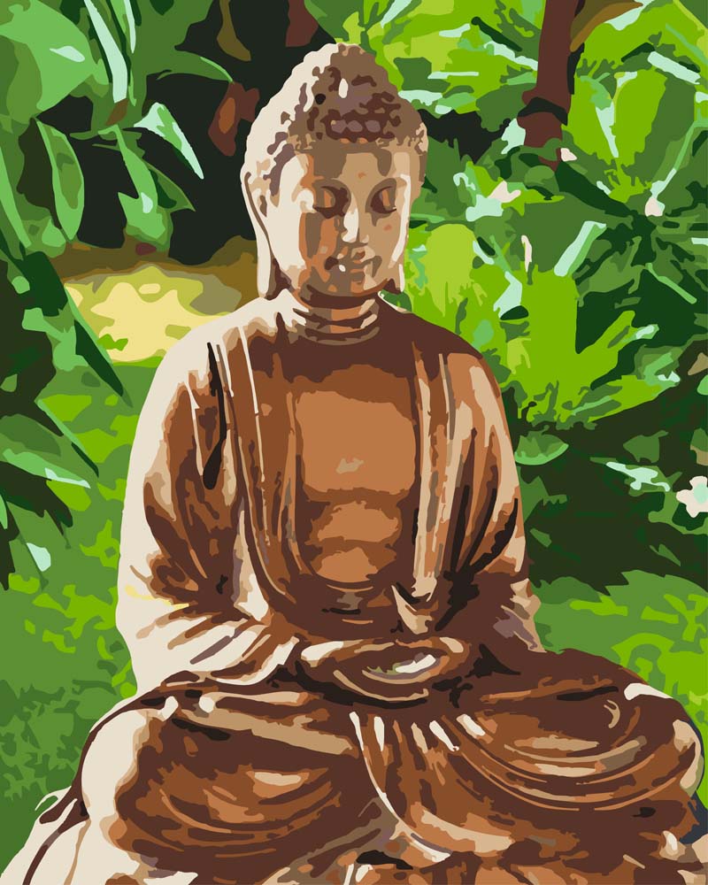 Malen nach Zahlen   Malen nach Zahlen   Buddha im Grünen