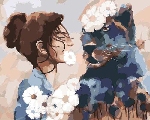 Malen nach Zahlen - Malen nach Zahlen - Mensch Tierliebe