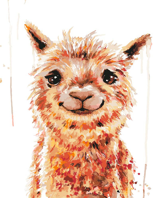 Malen nach Zahlen - Malen nach Zahlen - Alpaka - Smile - by Tiny Tami