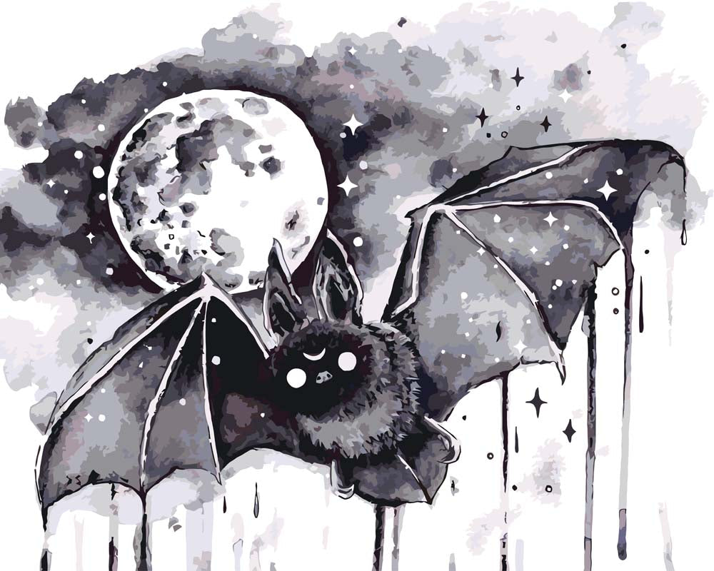 Malen nach Zahlen   Malen nach Zahlen   Galaxy Fledermaus   by Tiny Tami