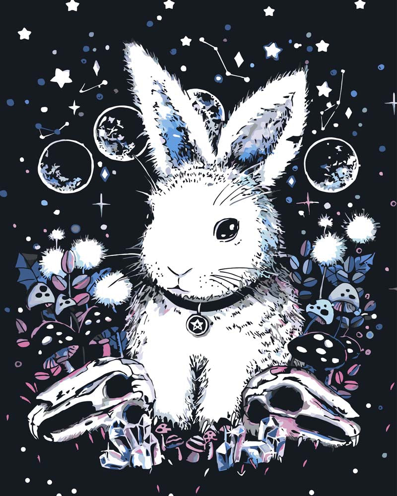 Malen nach Zahlen   Malen nach Zahlen   Moon Bunny   by Tiny Tami