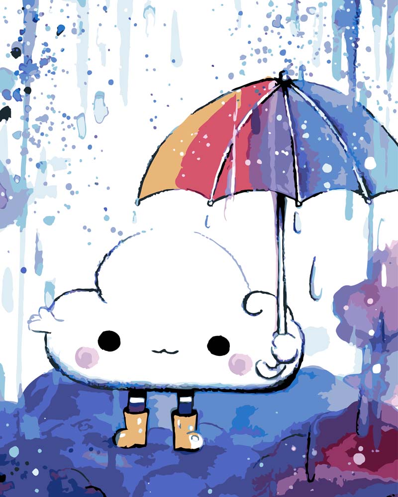 Malen nach Zahlen   Malen nach Zahlen   Regenwolke   by Tiny Tami