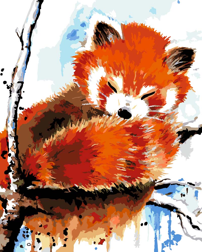 Malen nach Zahlen - Malen nach Zahlen - Roter Panda - by Tiny Tami