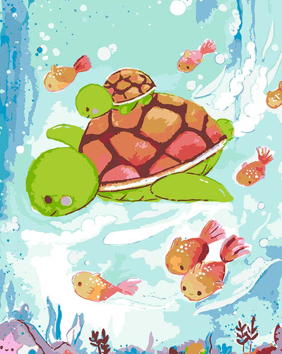 Malen nach Zahlen - Malen nach Zahlen - Schildkröte - by Tiny Tami
